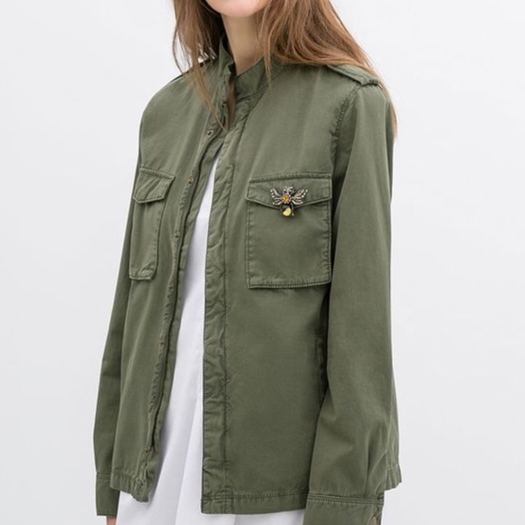 Zara Tops - Zara Shirt with Brooch